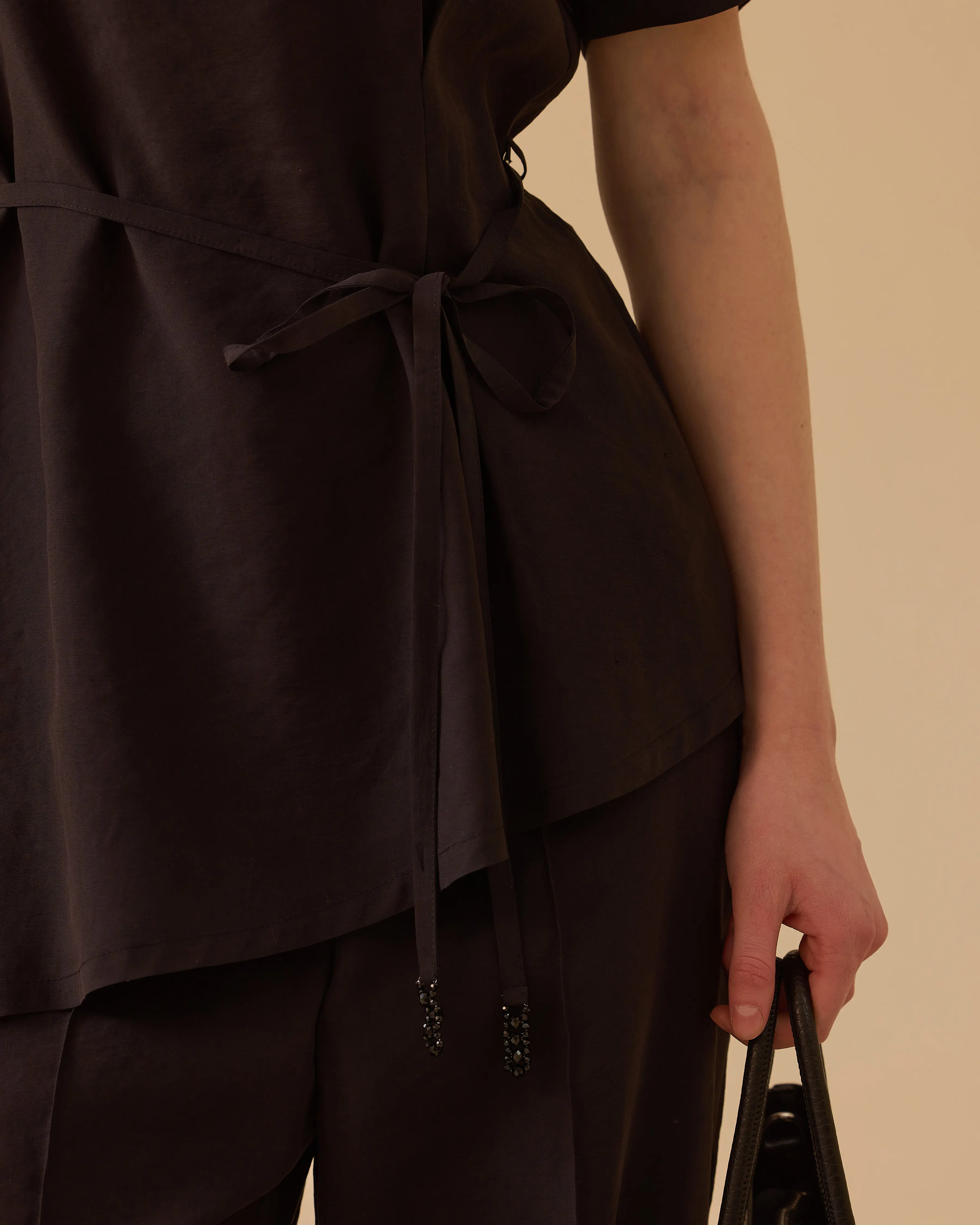 Belted Asymmetric Blouse