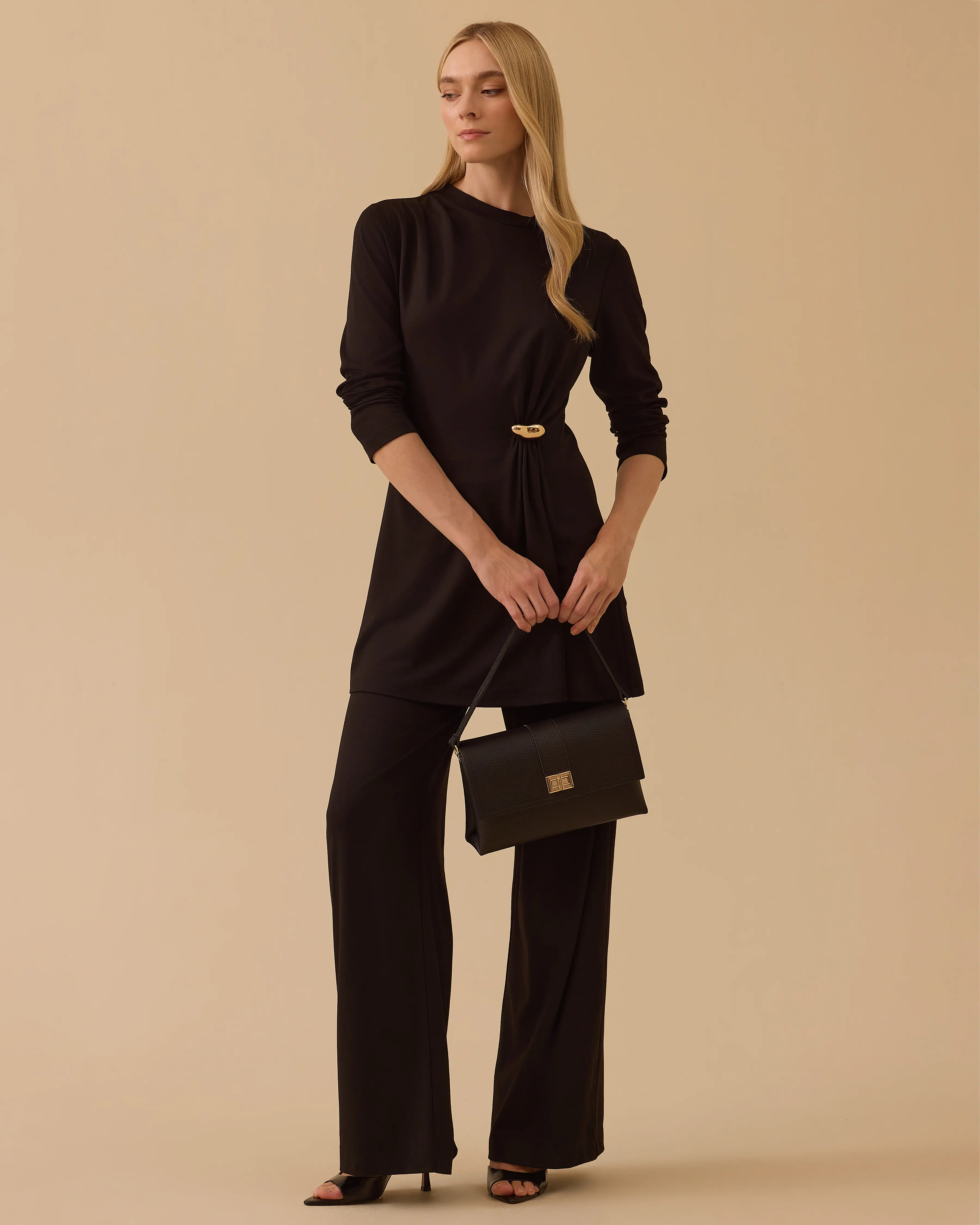 Trousers Tunic Set with Metal Accessories