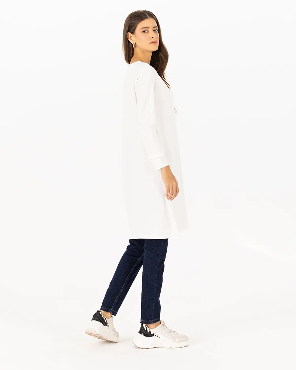 Önü Şifon Basic Tunik