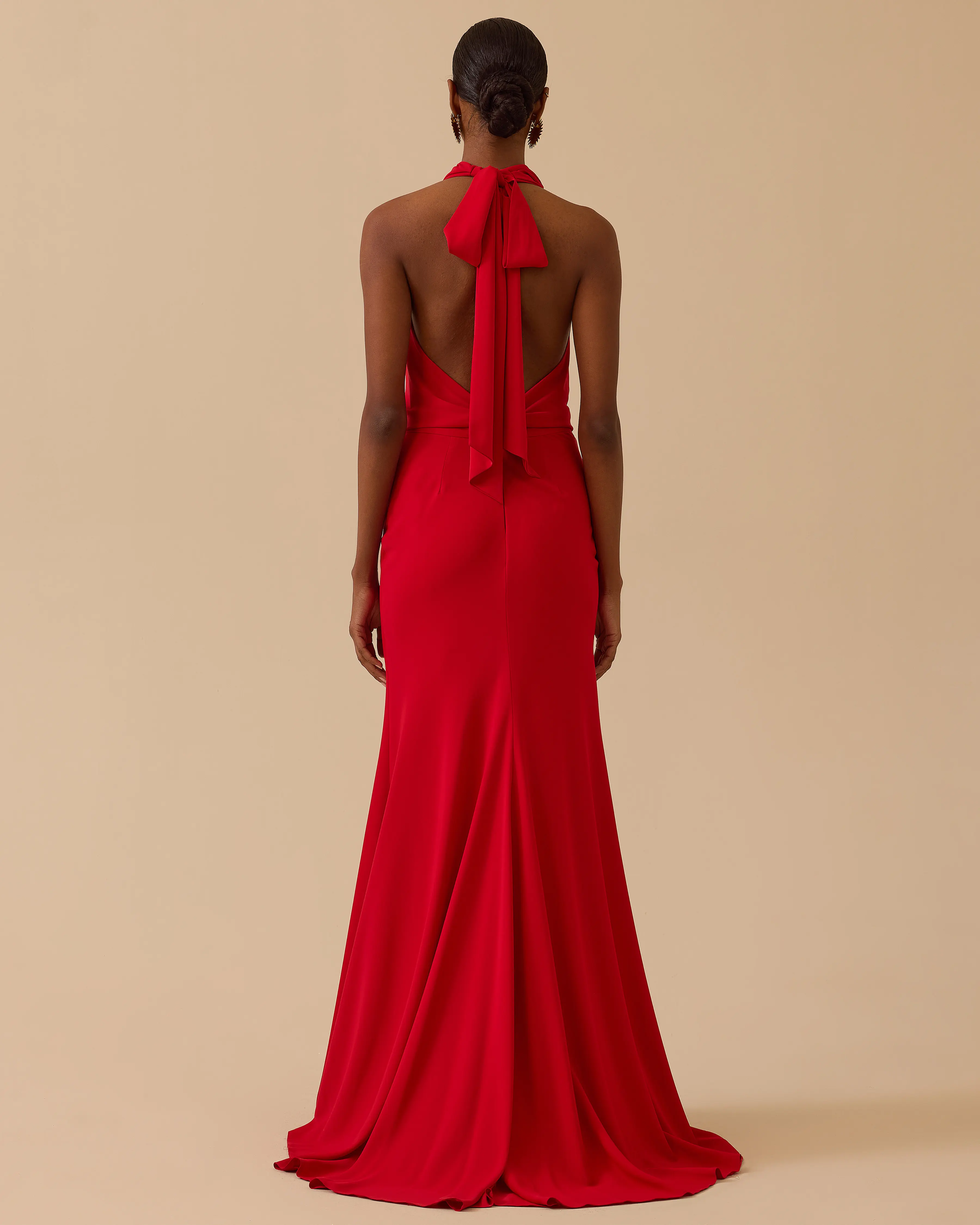 Degaje Collar Back Decollete Evening Dress