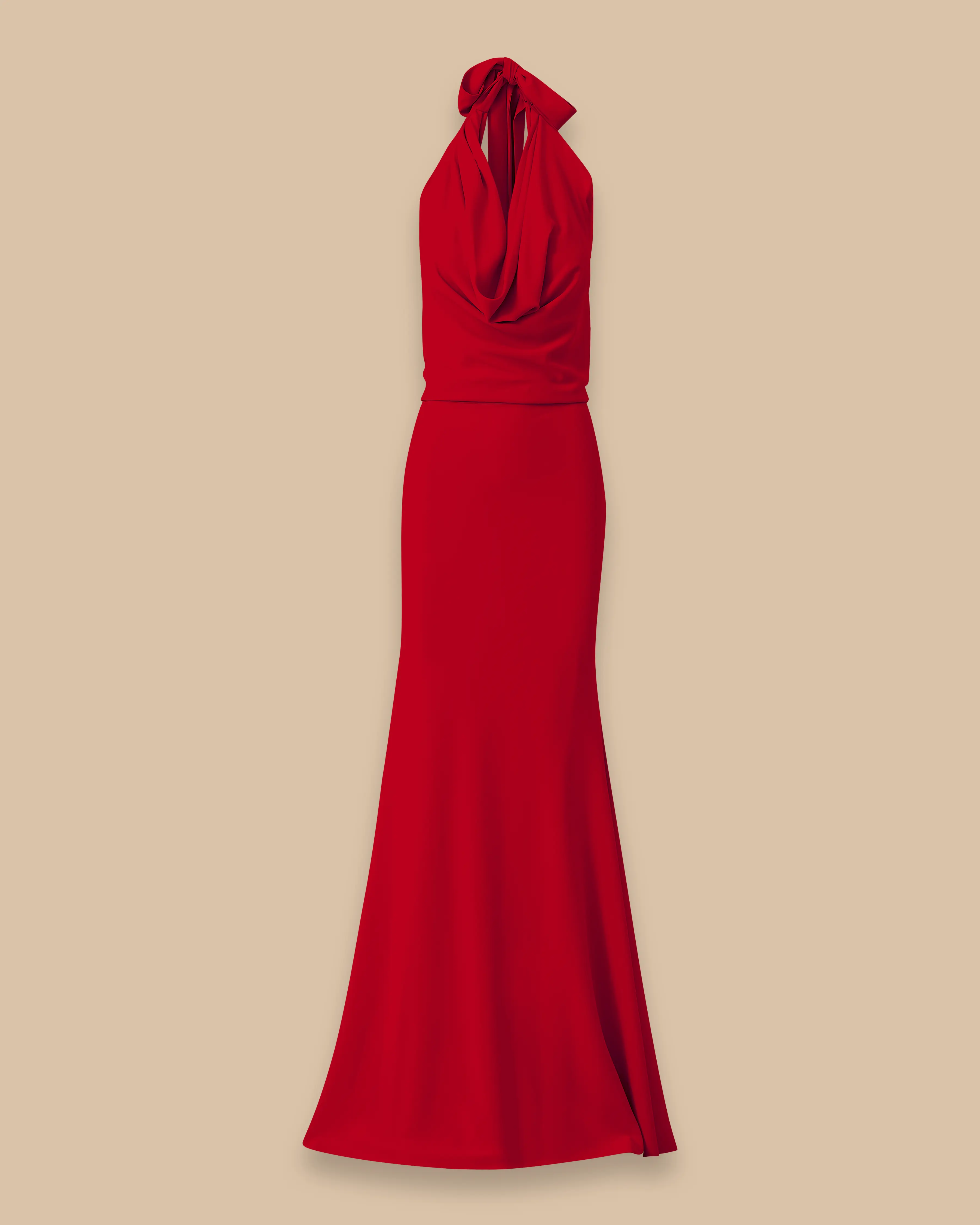 Degaje Collar Back Decollete Evening Dress