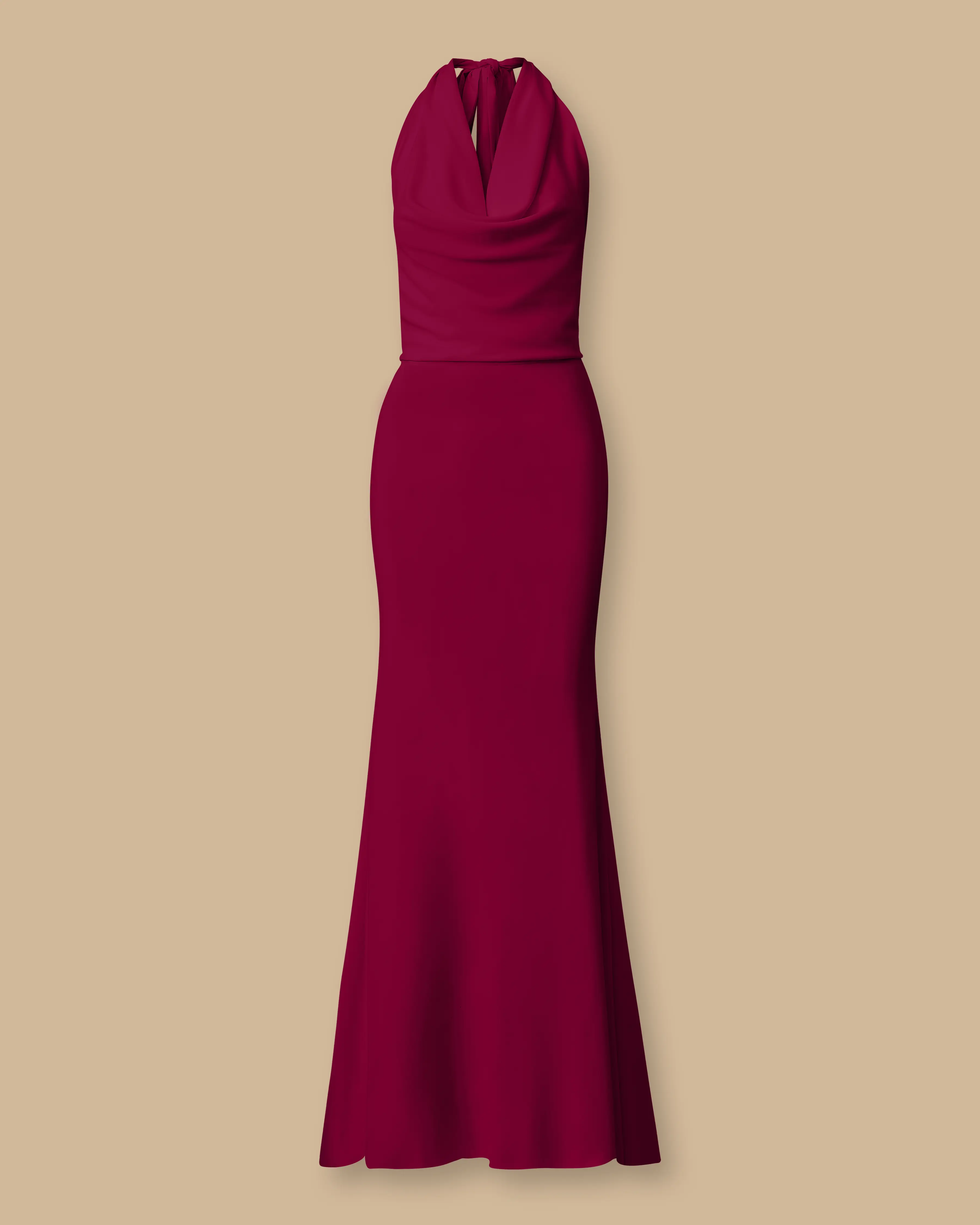 Degaje Collar Back Decollete Evening Dress