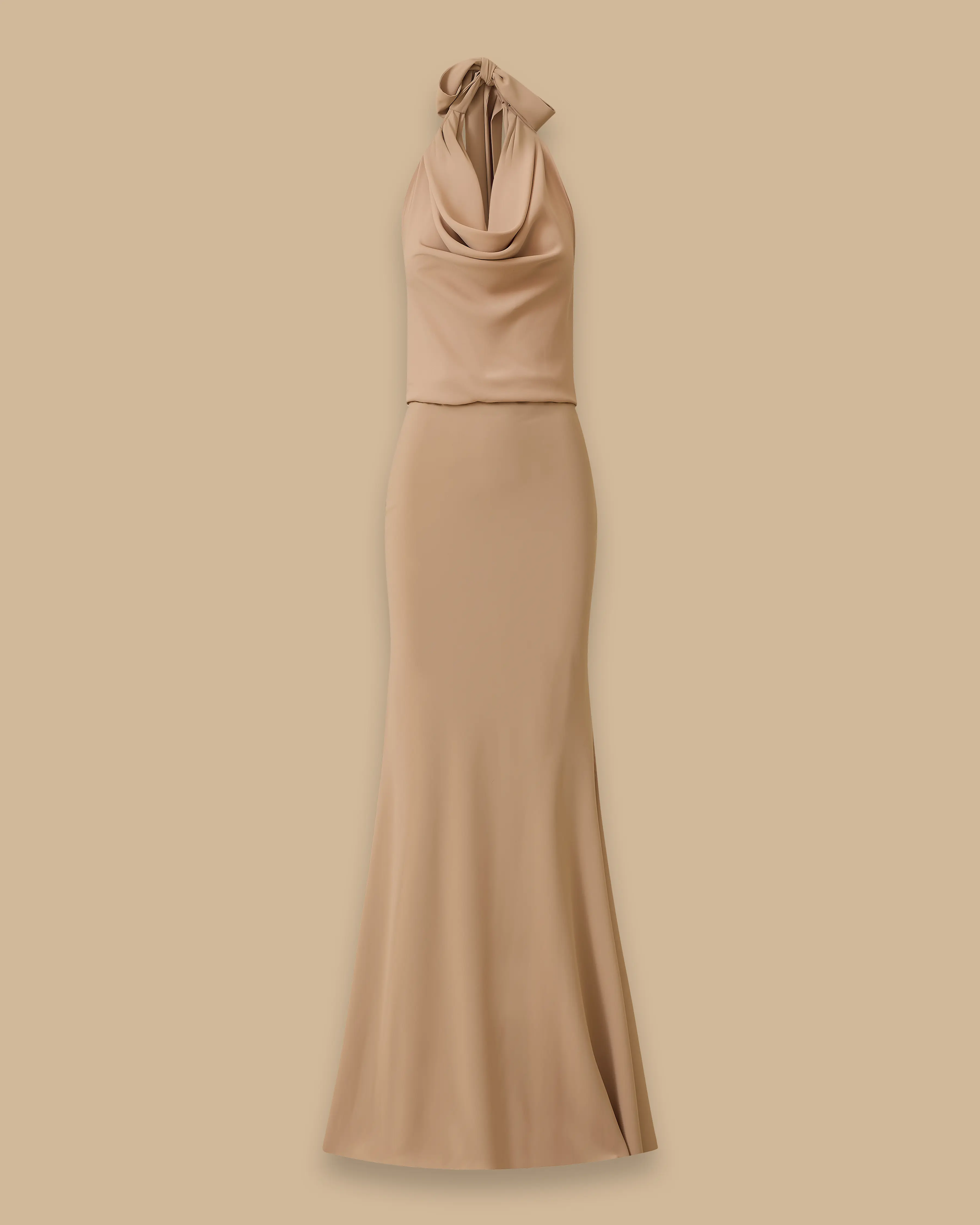 Degaje Collar Back Decollete Evening Dress