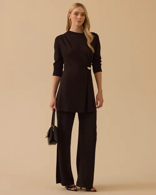 Trousers Tunic Set with Metal Accessories