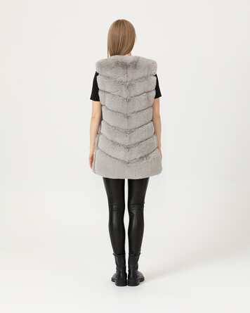 seyto 　Jacquard cut fake fur vest seyto（セイト）の「Jacquard cut fake fur vest / ジャガード