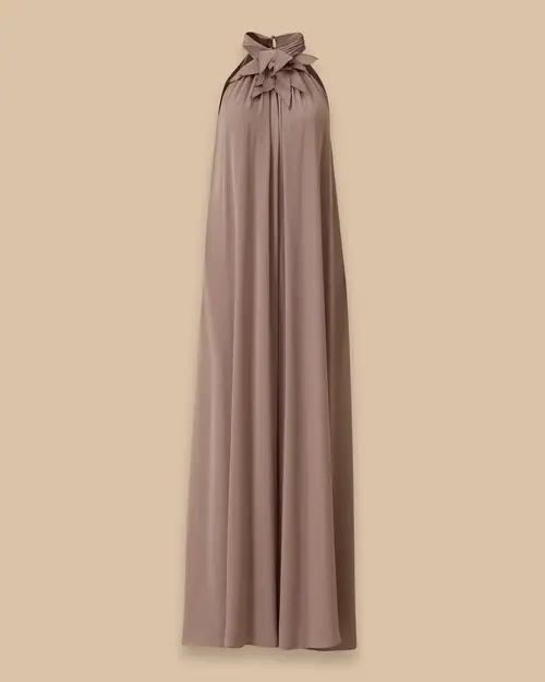 Halter Neck Shrug Cut Evening Dress Jumpsuit